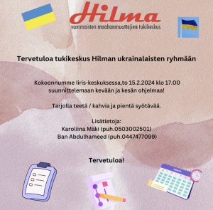 Hilman ukrainalaisten ryhmän mainos.